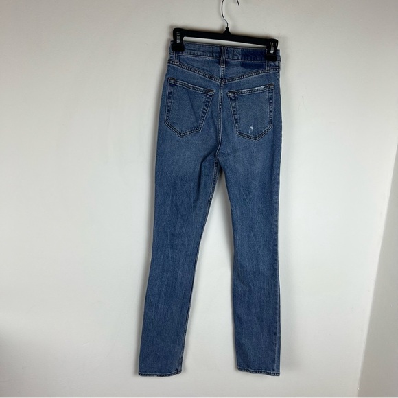 Abercrombie & Fitch 90s Slim Straight High Rise Jeans Size 24 / 00 Medium Wash - Picture 5 of 7